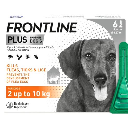 Frontline Spot On Plus Small Dog (2-10 kg) Flea Tick Treatment 6 Pipette